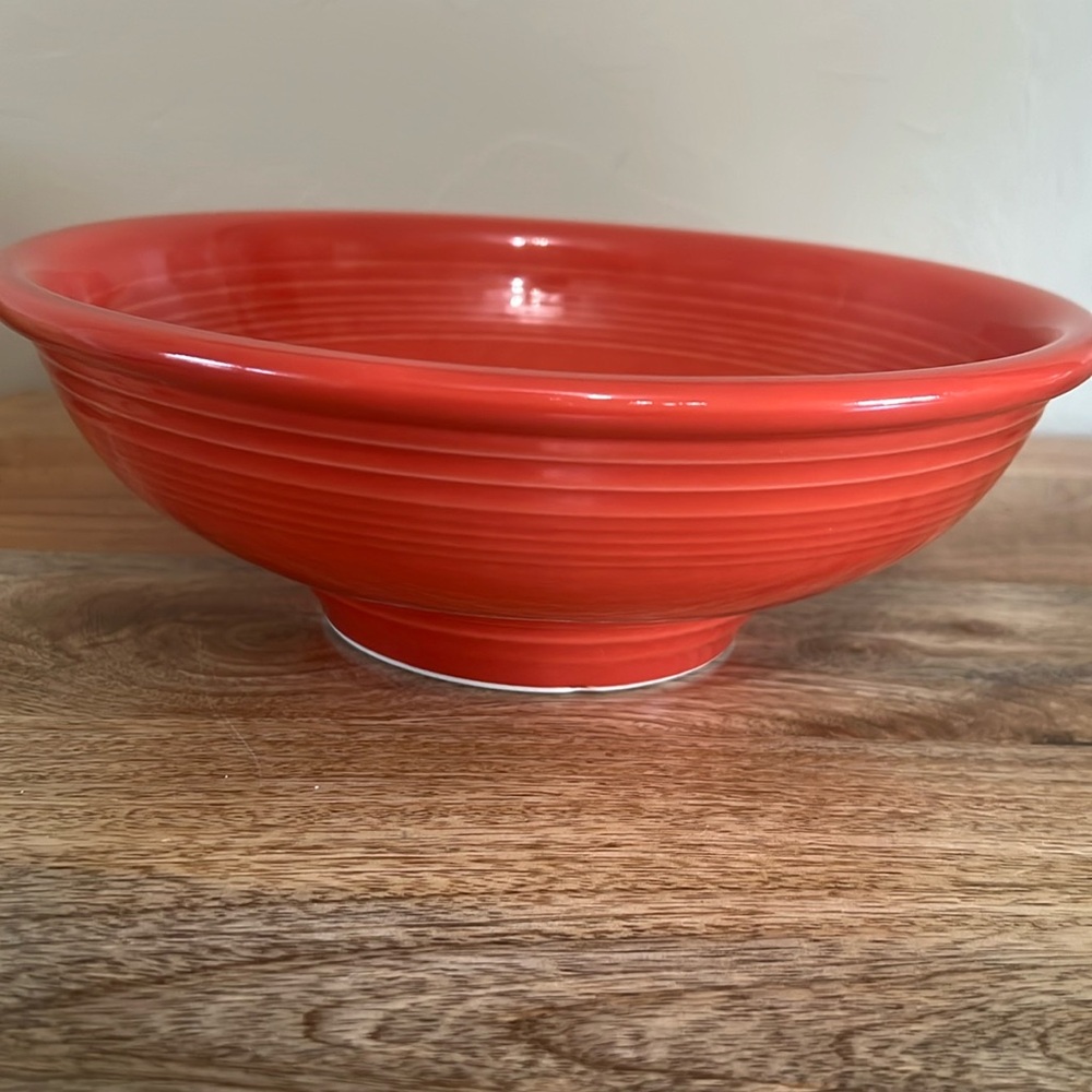 Fiestaware Homer Laughlin China Large Bowl in Persimmon 10” round - Picture 5 of 11